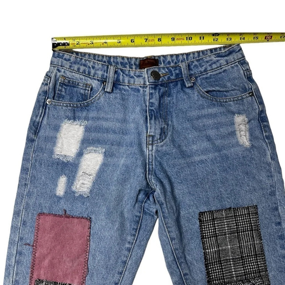 POL (Anthropologie) Patchwork Light Wash Ankle Jeans Size Small - Picture 5 of 14